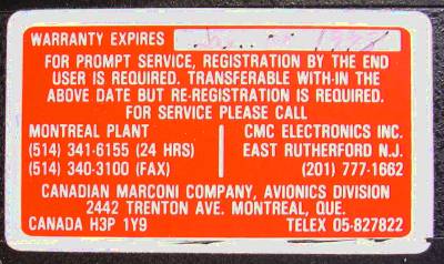 La garantie expire en 1998...